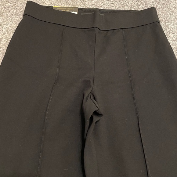 Christian Siriano New York Women's Size M Black Cropped Ponte Pants MSRP $79 - Picture 2 of 13